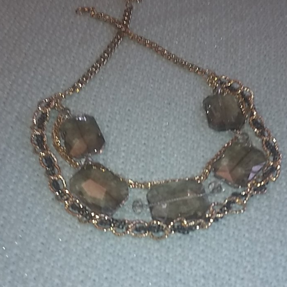 Golden jem rope chain